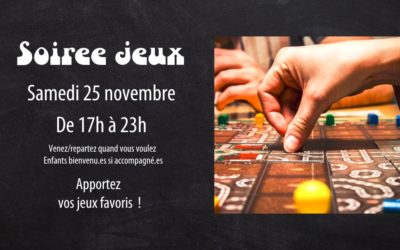 Samedi 25 novembre: Soirée Jeux